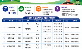 갤러리 이미지 2026 학교체육시설개방사업 운영현황