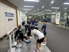 갤러리 이미지마포스포츠클럽 유소년 배드민턴 전문선수단 서울스포츠과학센터 연계 체력측정 진행